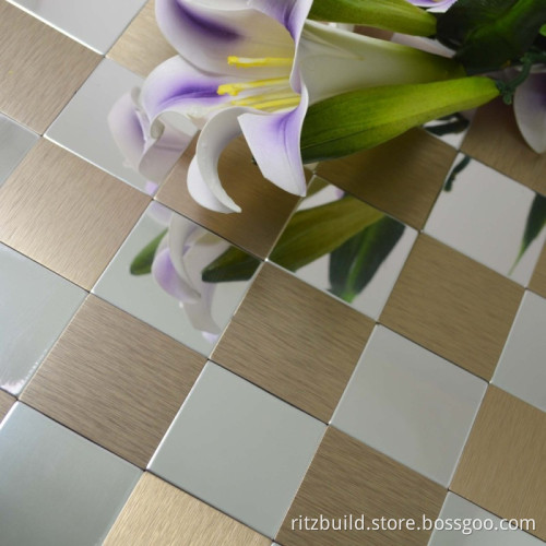 Polished Beige and Gilden Mix Random Wall Mosaic